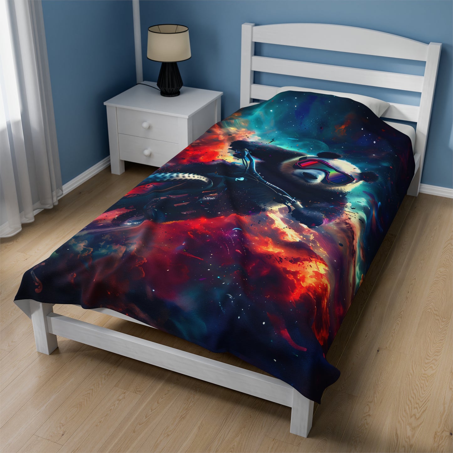 Cosmic Panda - Velveteen Plush Blanket