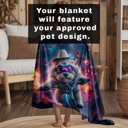 Custom Pet Portrait Blanket