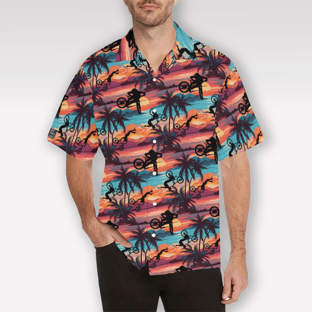 Tropical Sunset - MTB Hawaiian Shirt | Vibrant MTB Themed Apparel