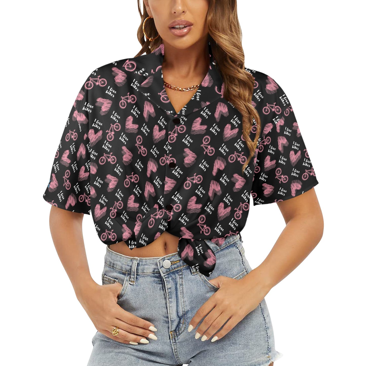 I love Bikes -  Women's Hawaiian Shirt