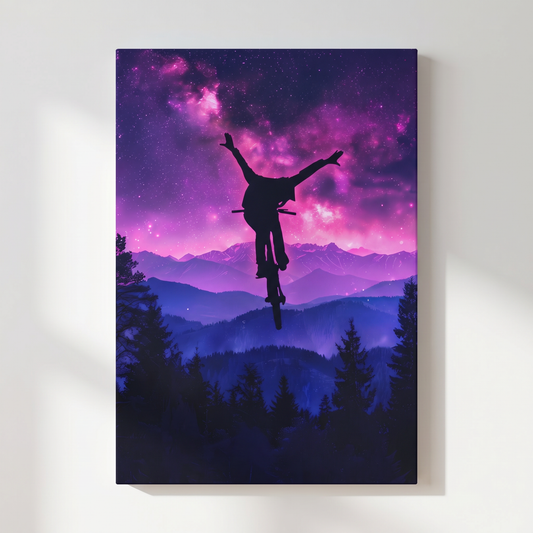 Look Mum! No Hands! - Stretched Canvas