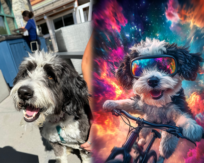 Custom Pet Portrait MTB Shirt