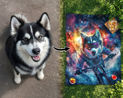 Custom Pet Portrait Blanket