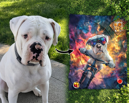 Custom Pet Portrait Blanket