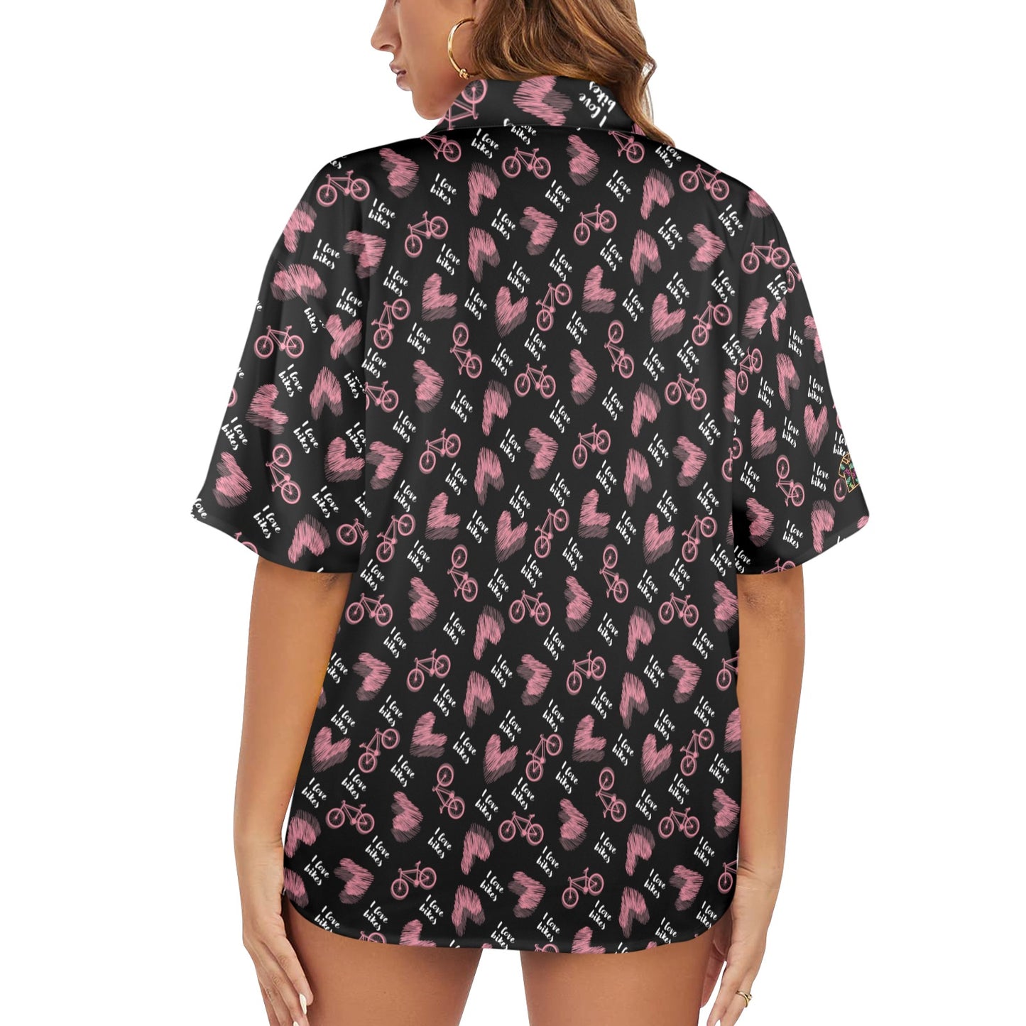 I love Bikes -  Women's Hawaiian Shirt