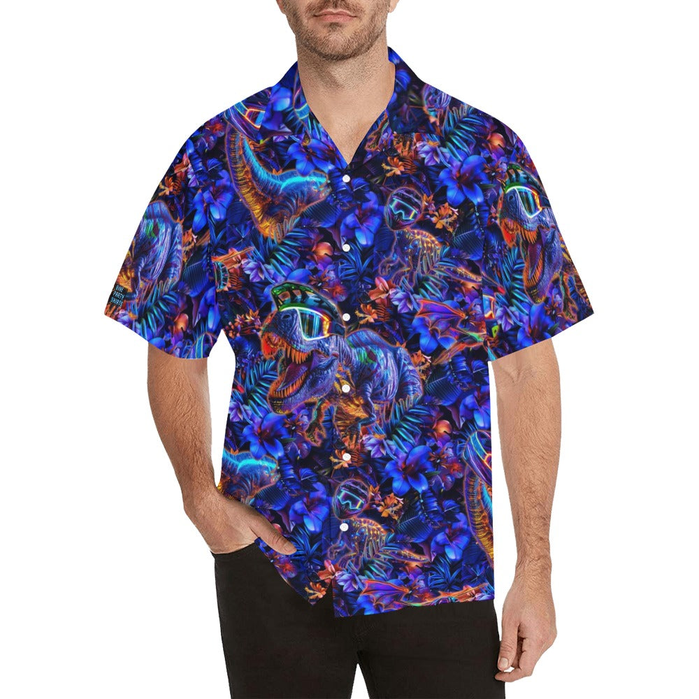 JJ's Dinos Men's Shirt | Neon Tropical Dinosaurs | MTB Apparel – Bike ...